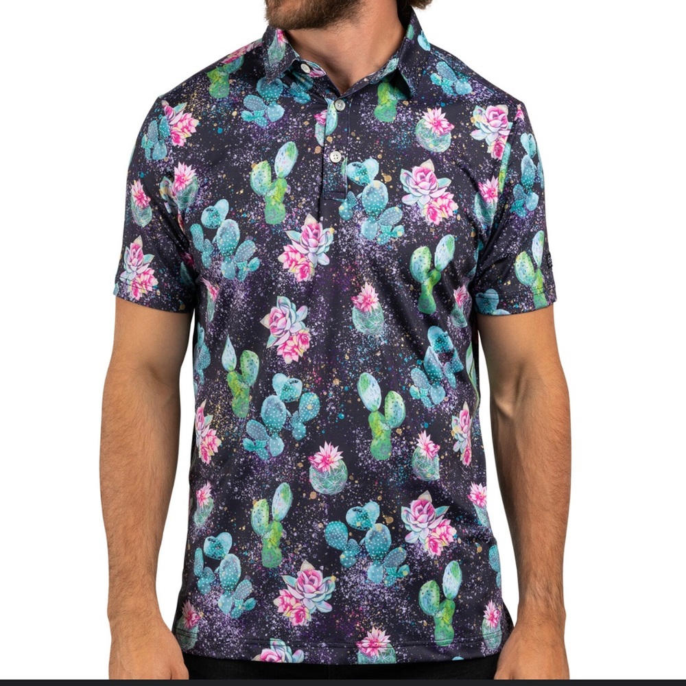 Sunday Swagger Prickly Pear Performance Polo Men's Shirt